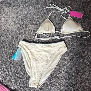 One one bikini Black and Cream/white